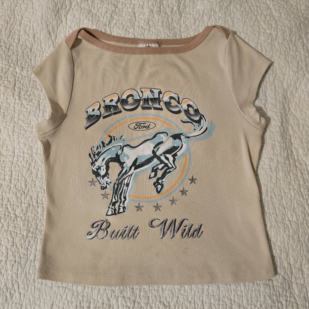 Ford Bronco Graphic Baby Tee Size Small Soft Girl